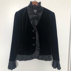 Vintage Black Velvet Blazer